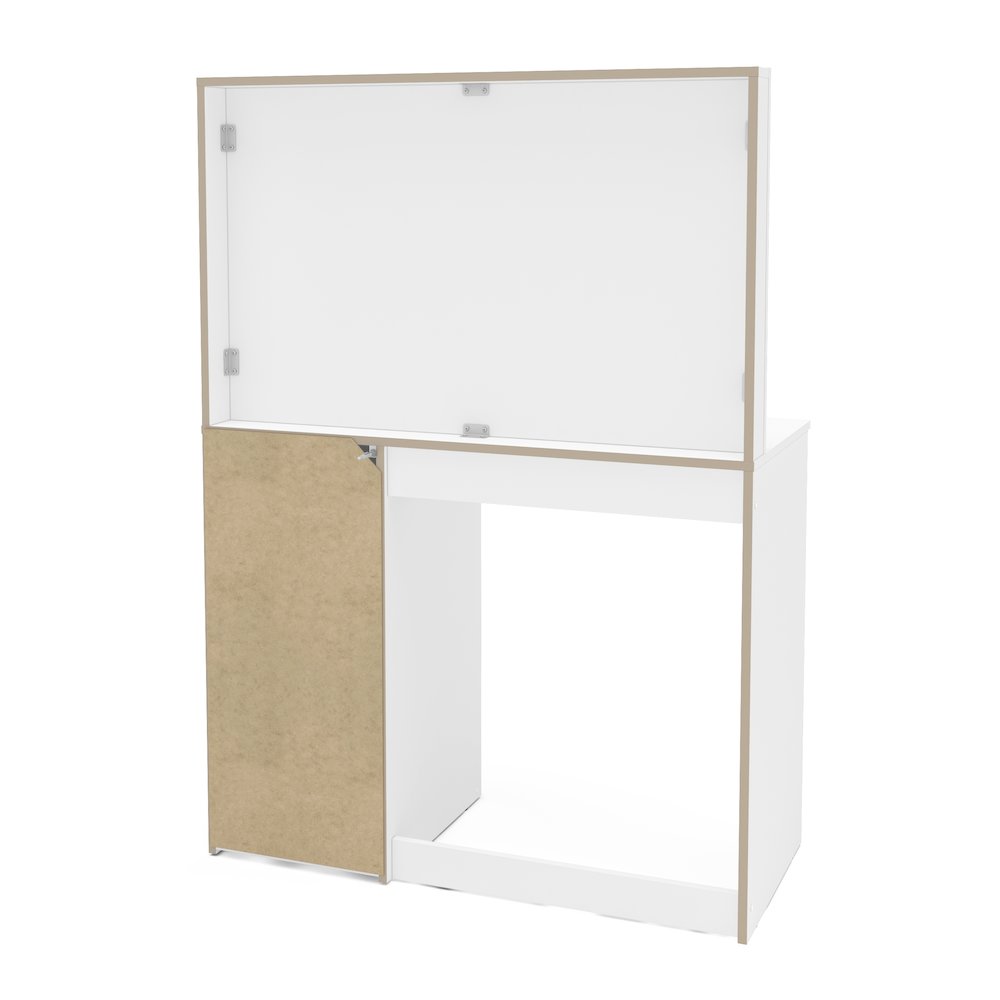 Polifurniture Linden Modern Bedroom Vanity, White. Picture 12