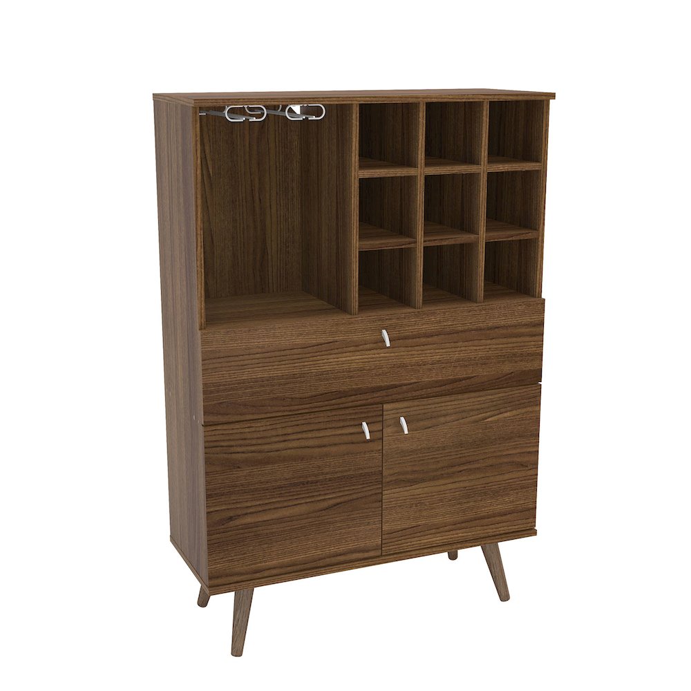 Polifurniture Salamanca Bar Cabinet, Walnut. Picture 1