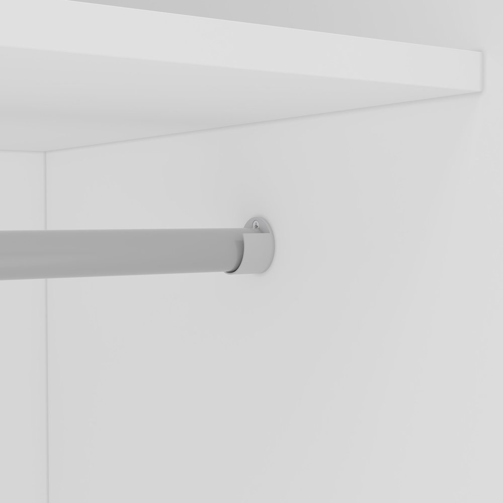 Polifurniture Denmark Bedroom Armoire with 2 Sliding Doors, White. Picture 6