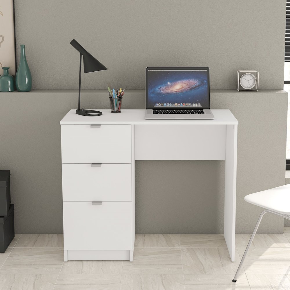 Polifurniture Cambridge Writing Desk with 3 Drawers. Picture 2