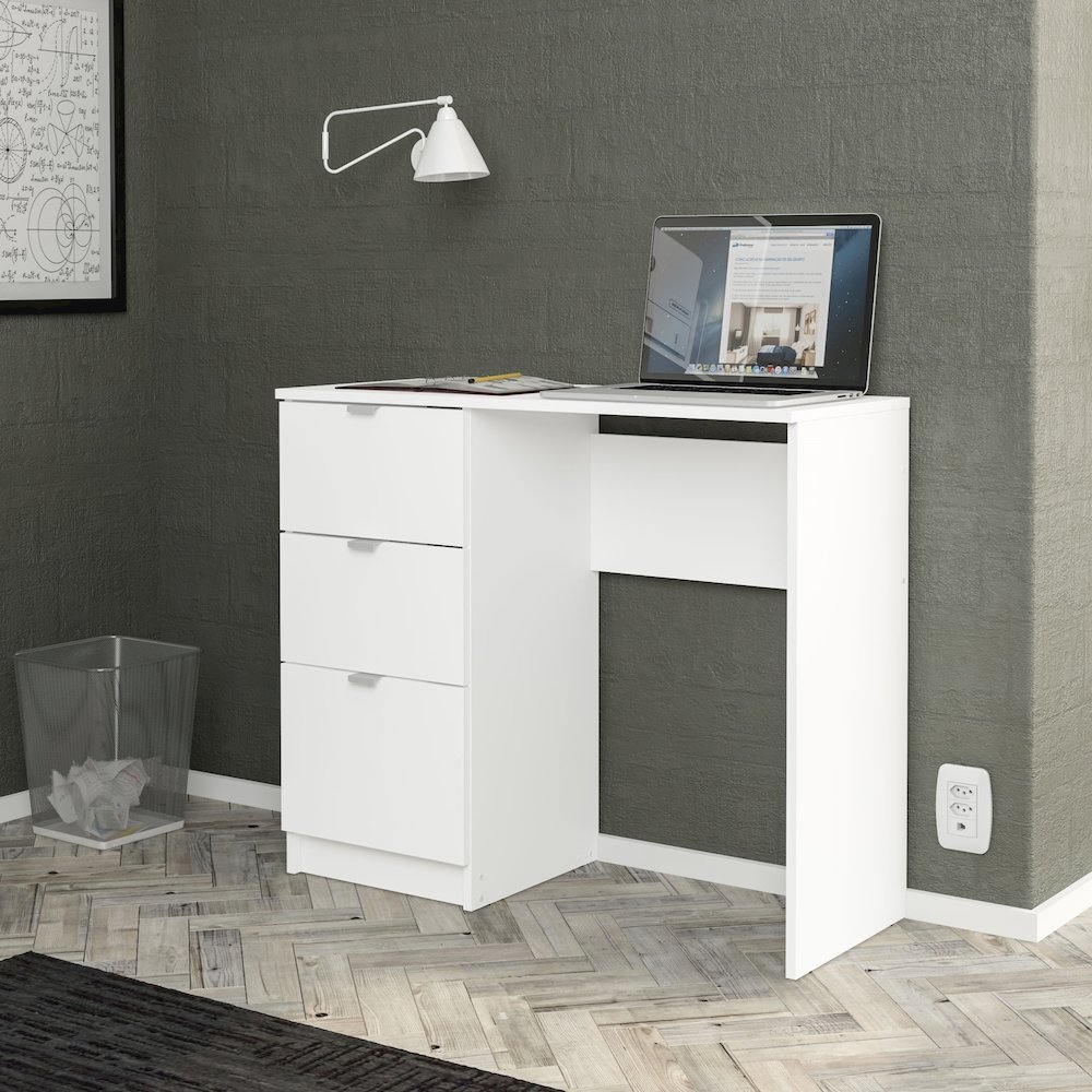 Polifurniture Cambridge Writing Desk with 3 Drawers. Picture 3