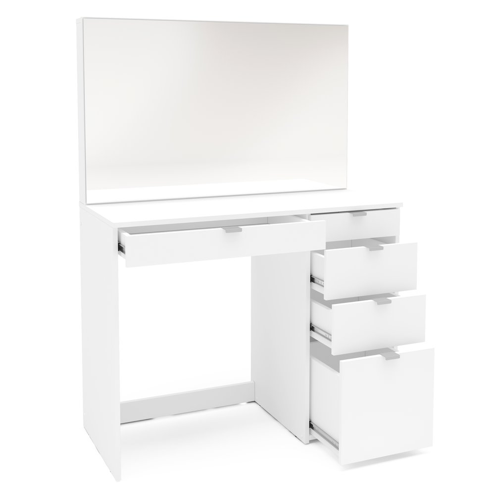 Polifurniture Linden Modern Bedroom Vanity, White. Picture 11