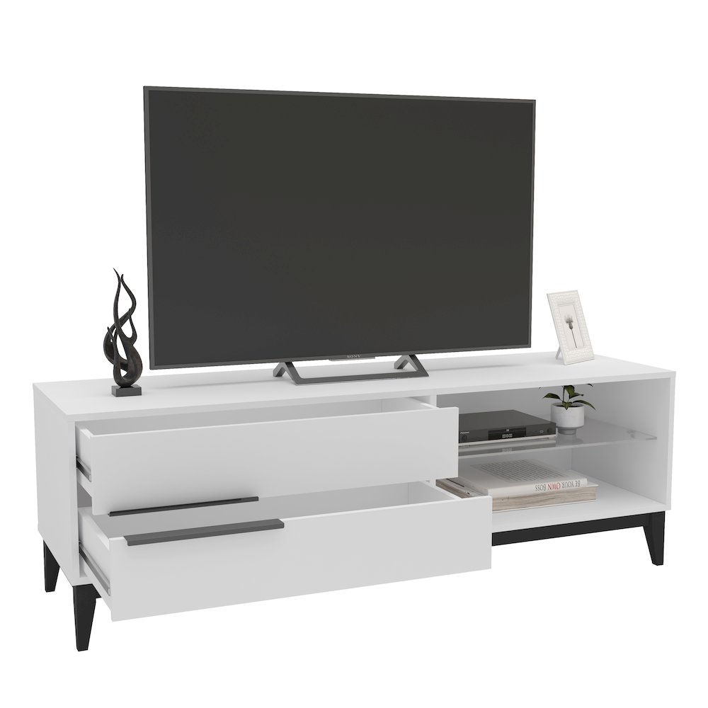 Polifurniture Melrose TV Stand for TVs up to 65" White. Picture 3