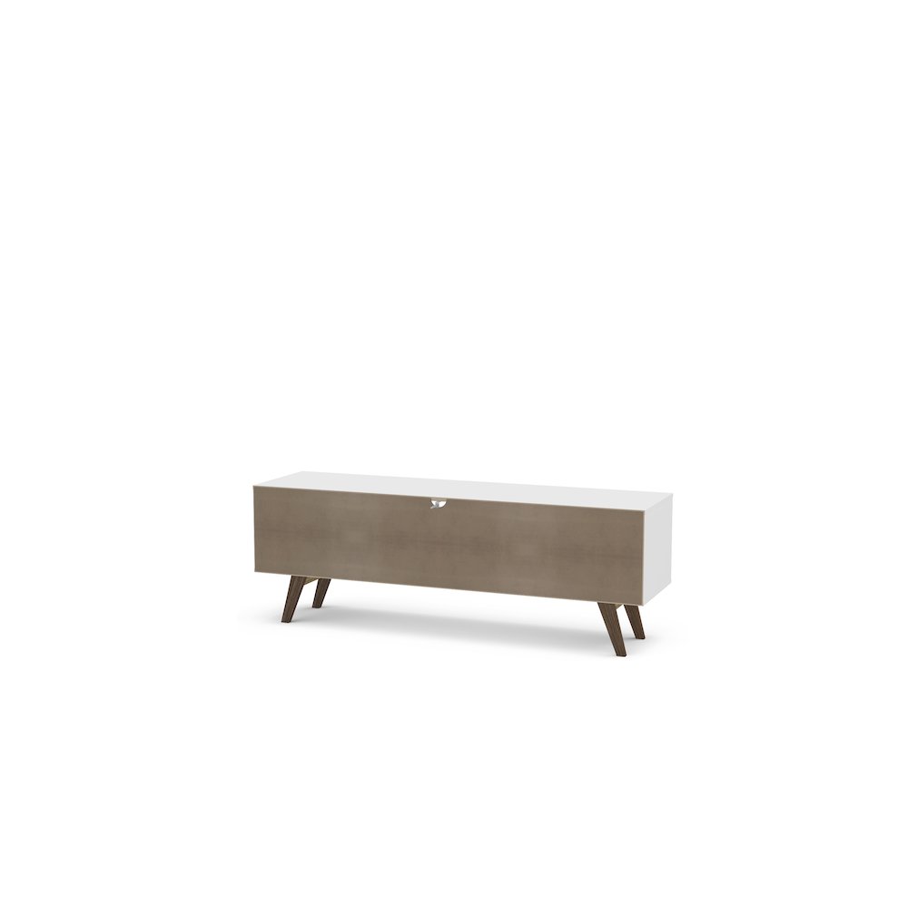Polifurniture Porto Rico Tv Stand for TVs up to 65", White & Walnut. Picture 9