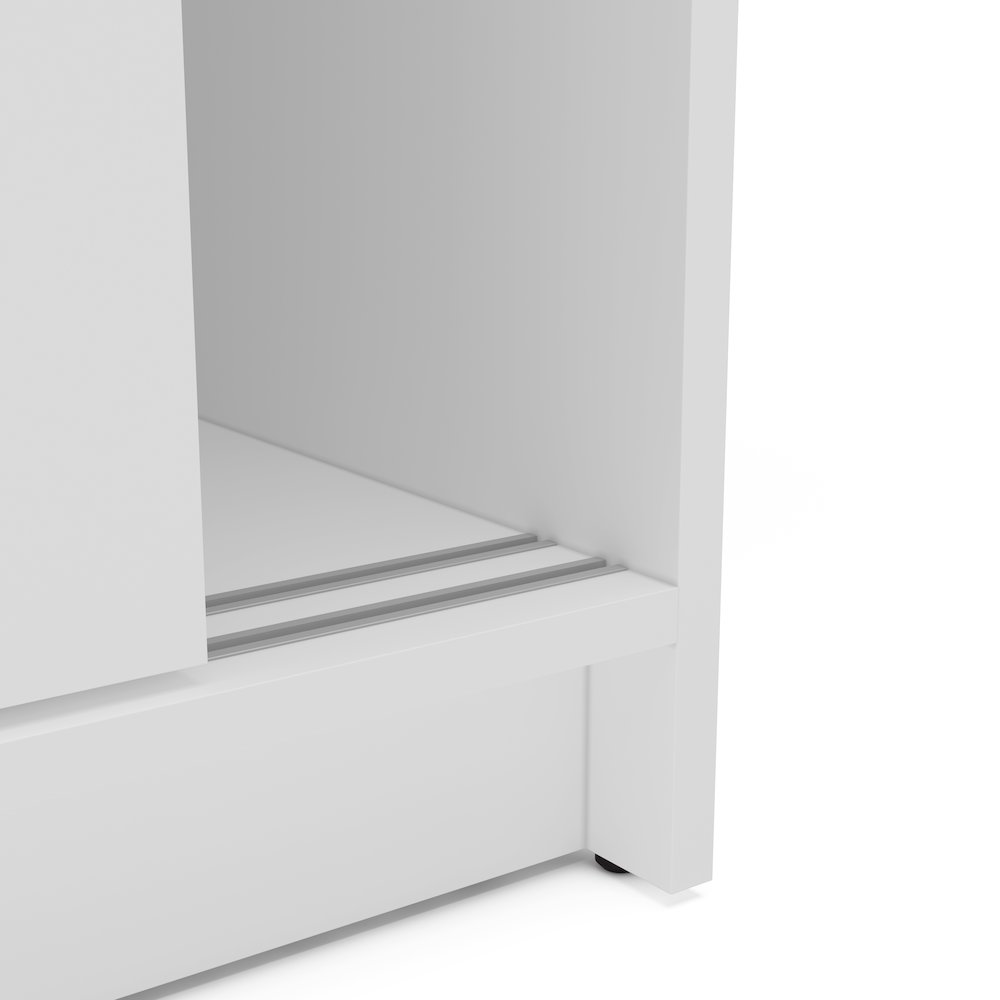 Polifurniture Denmark Bedroom Armoire with 2 Sliding Doors, White. Picture 7
