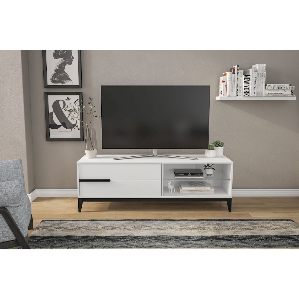 Polifurniture Melrose TV Stand for TVs up to 65" White. Picture 2