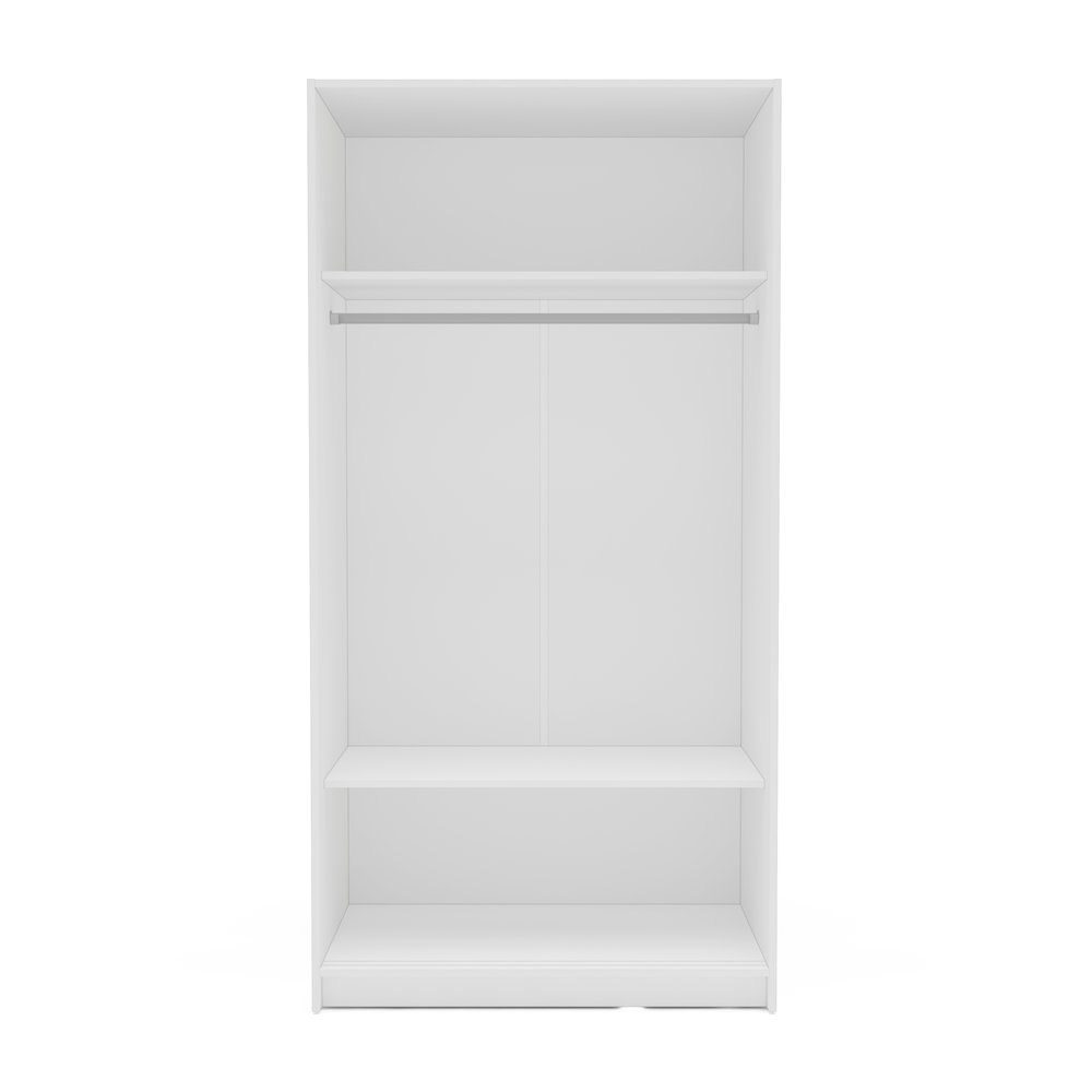 Polifurniture Denmark Bedroom Armoire with 2 Sliding Doors, White. Picture 8
