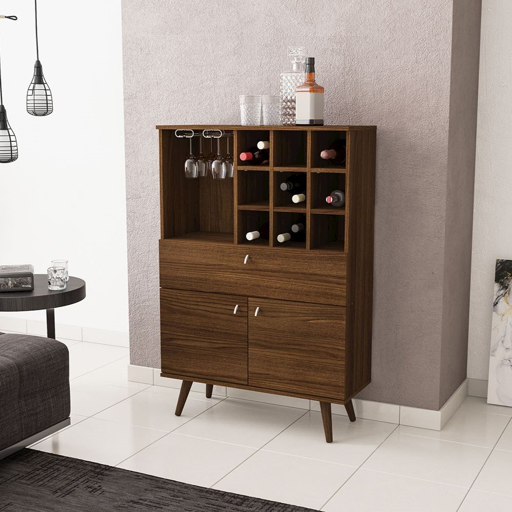 Polifurniture Salamanca Bar Cabinet, Walnut. Picture 10