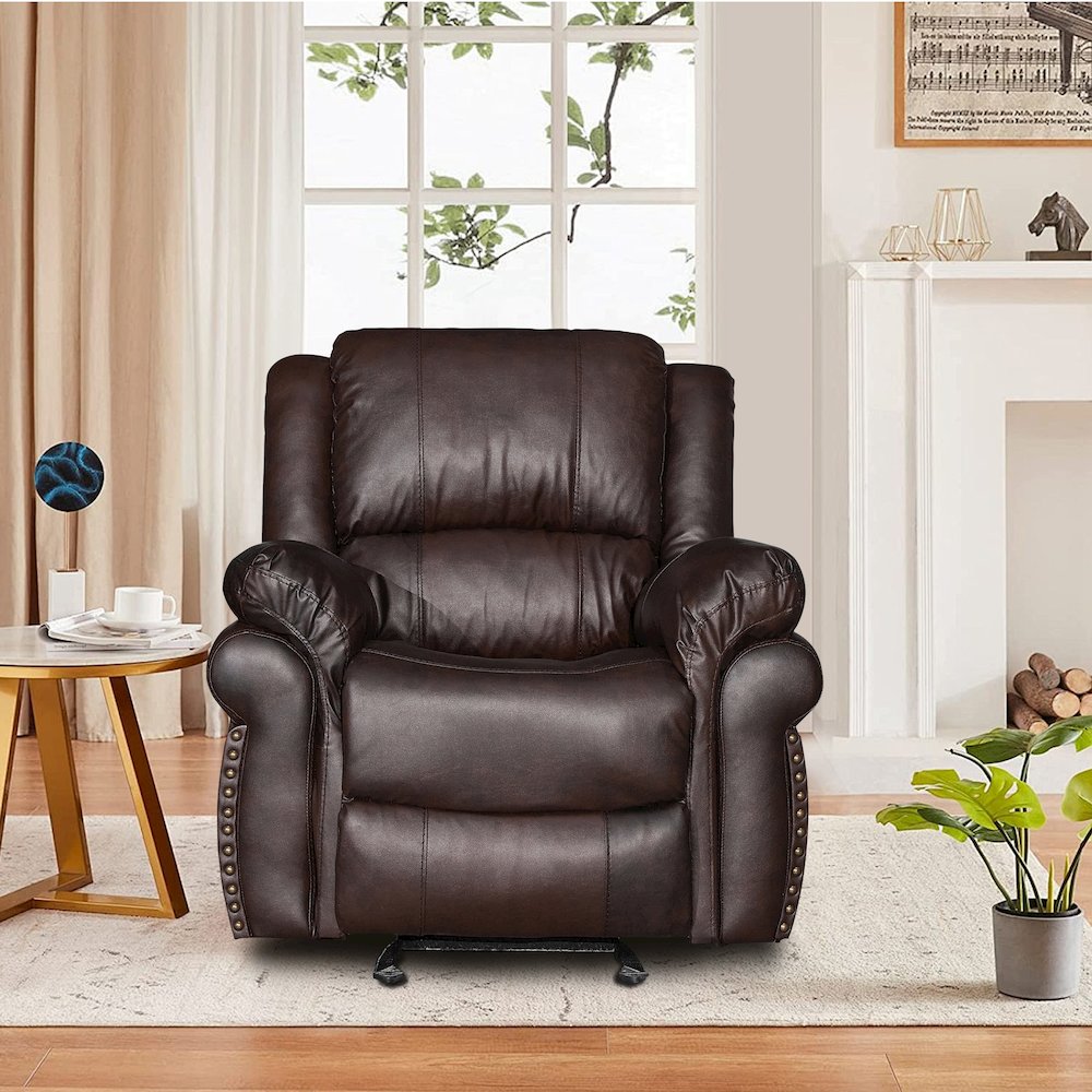 Dontiavion Faux Leather Living Room Recliner. Picture 2