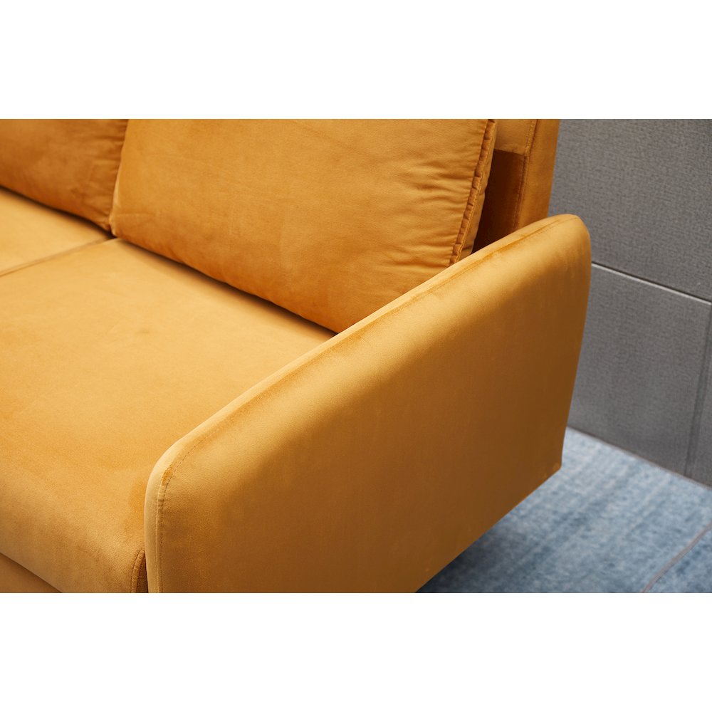 Jadier Velvet Living Room Loveseat. Picture 8