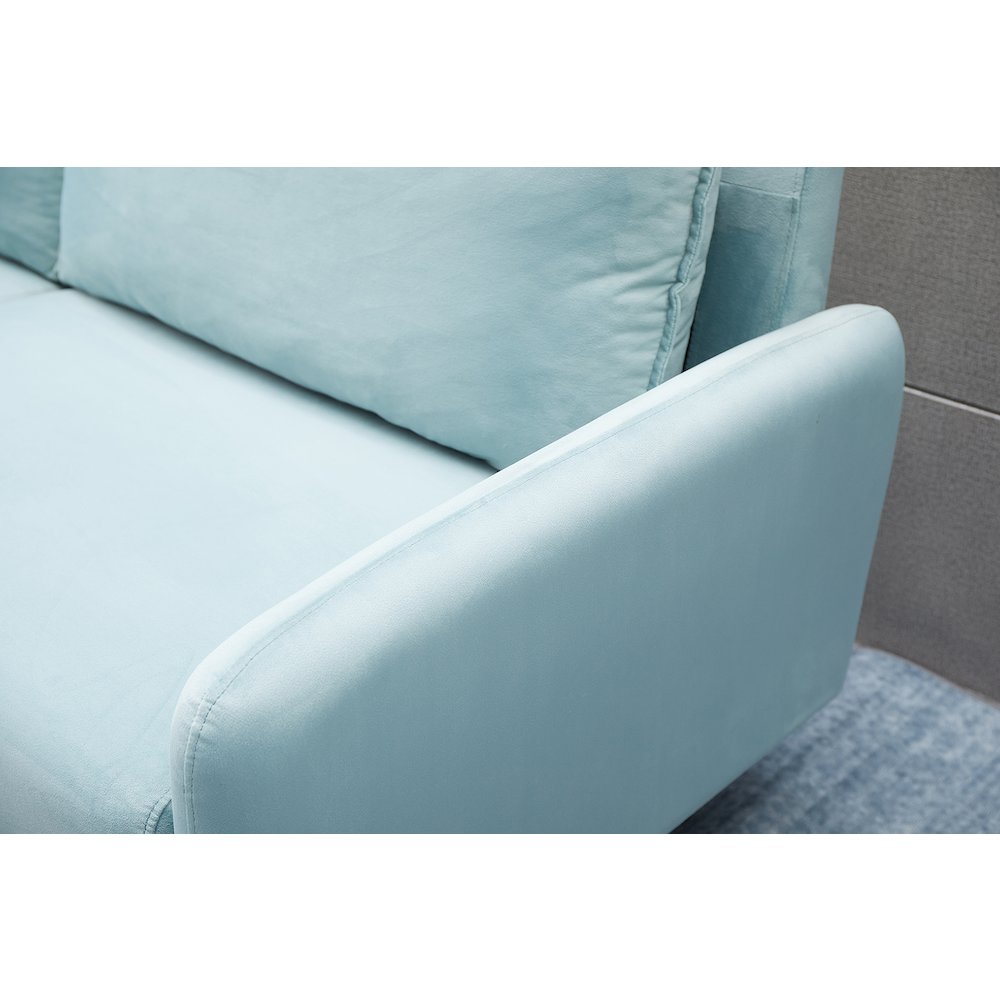 Jadier Velvet Living Room Sofa. Picture 11