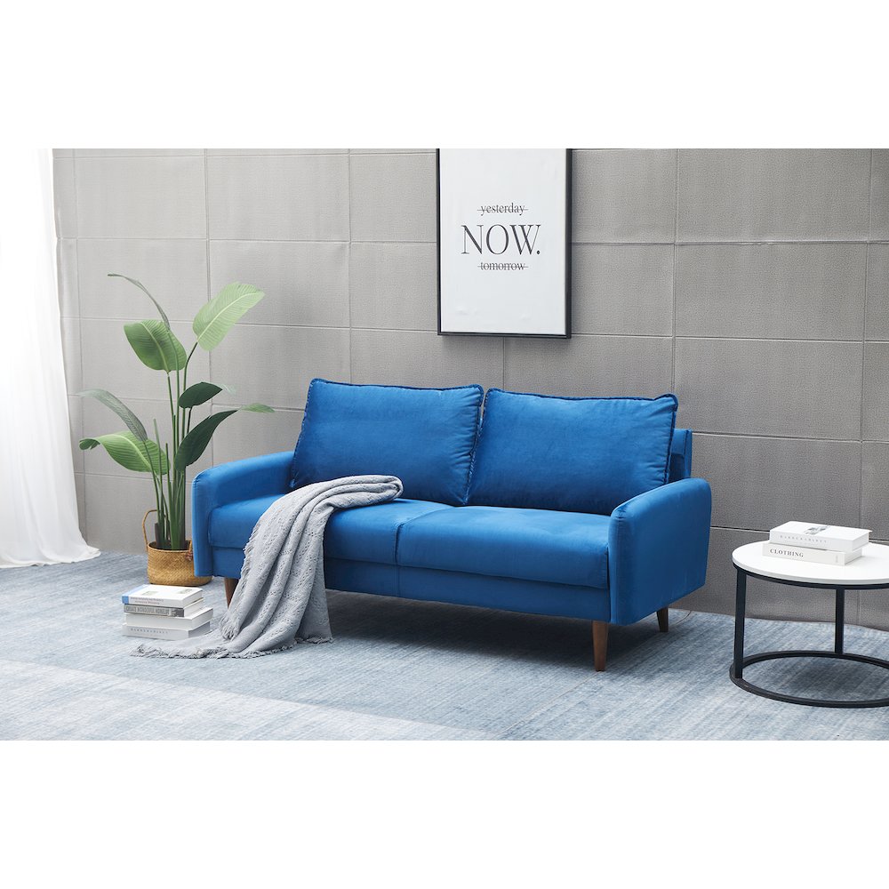 Jadier Velvet Living Room Sofa. Picture 2