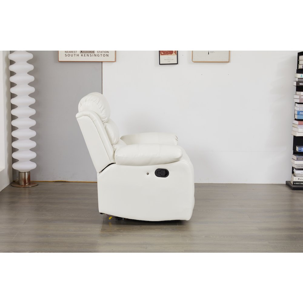 Luxury Faux Leather Recliner Chair with LED Lights. Picture 3