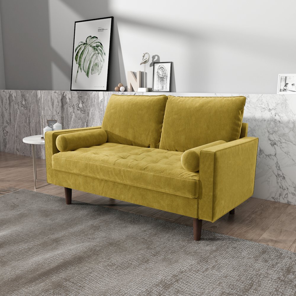 Mierei Square Arm Living Room Loveseat. Picture 4