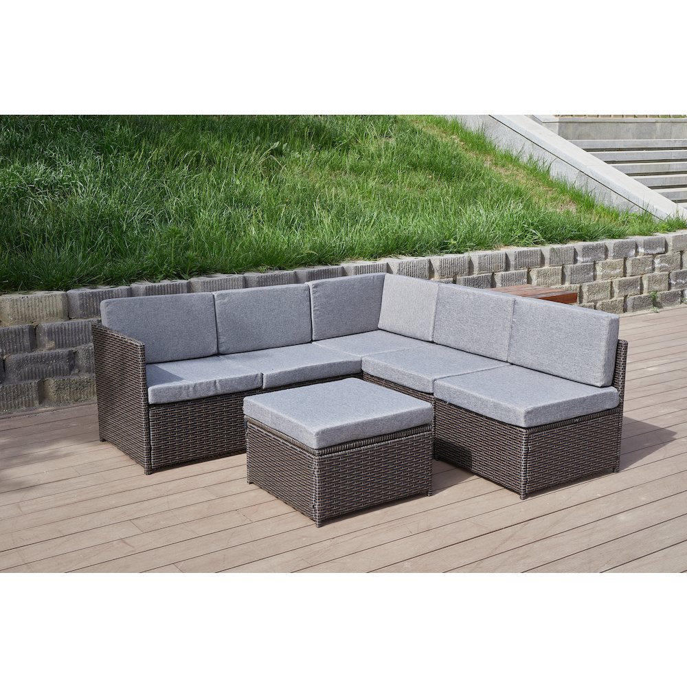 4-Piece Wicker Patio Furniture Sets Outdoor Sectional Sofa Set Sectional. Picture 2
