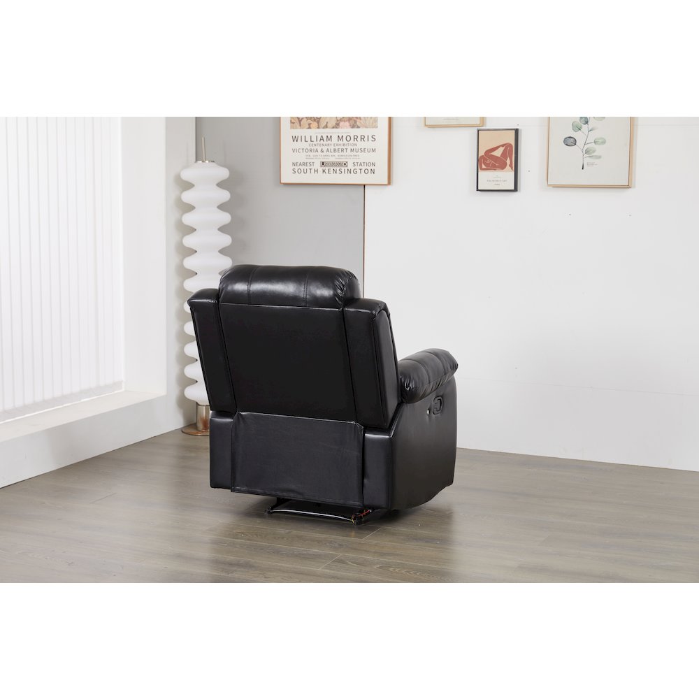 Luxury Faux Leather Recliner Chair with LED Lights. Picture 4