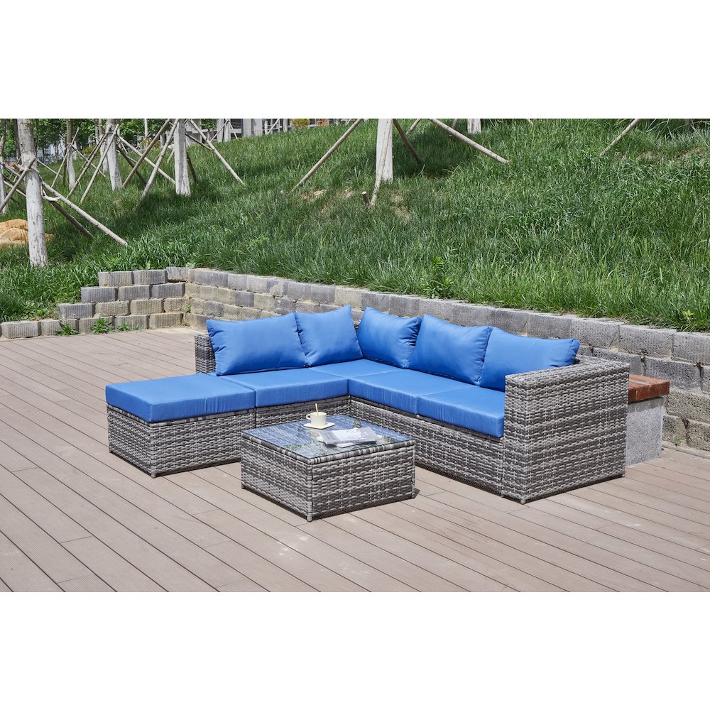 Nazimi 86'' Outdoor Patio Sectional. Picture 4