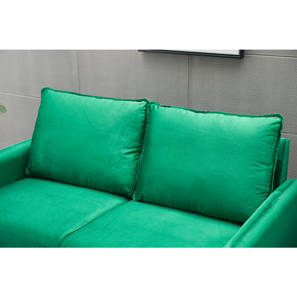 Jadier Velvet Living Room Loveseat. Picture 9