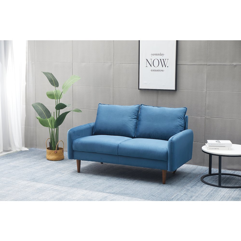 Jadier Velvet Living Room Loveseat. Picture 4