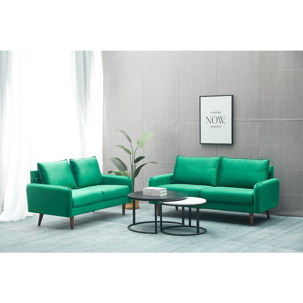 Jadier Velvet 2-piece Living Room Set. Picture 2