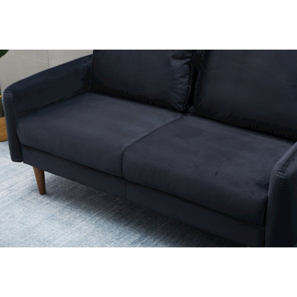 Jadier Velvet Living Room Loveseat. Picture 6