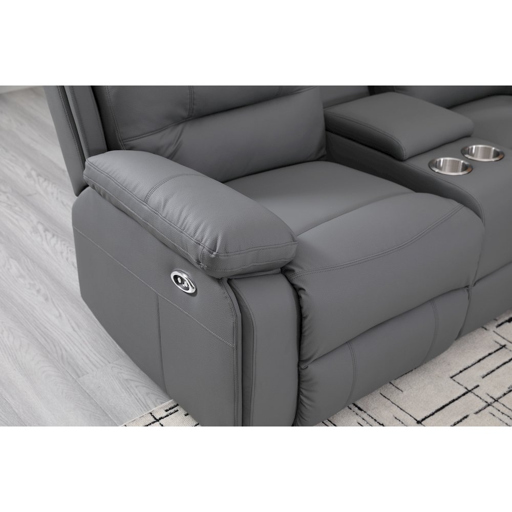 Modern Reclining Sectional Sofa with Cup Holders & Storage. Picture 9