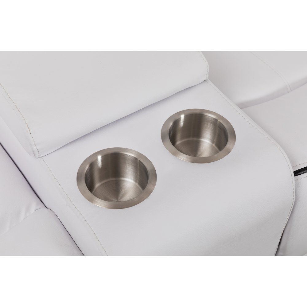 Raonne 3 - Piece Vegan Leather Power Reclining Sectional. Picture 6