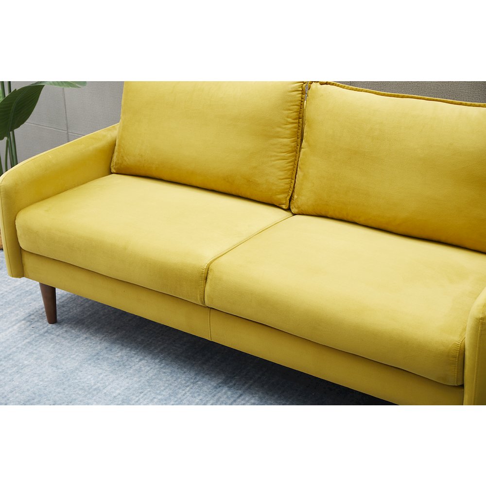 Jadier Velvet Living Room Sofa. Picture 6
