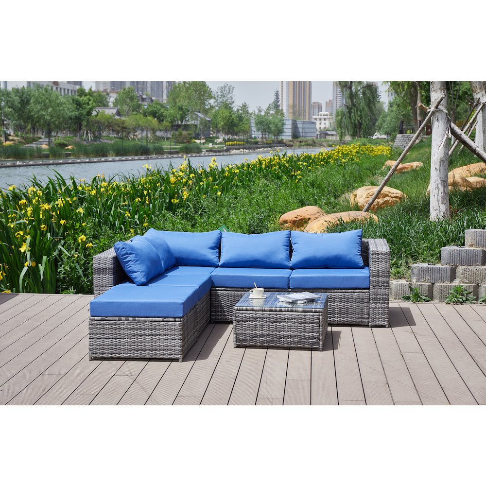 Nazimi 86'' Outdoor Patio Sectional. Picture 12