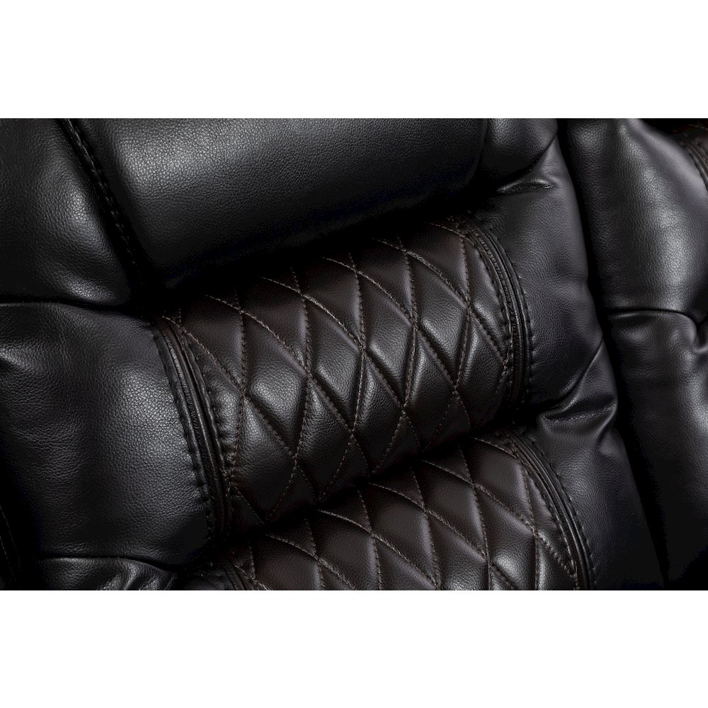 Ilyiano Two Tone Faux Leather 3-PC Livingroom Reclining Set In Black. Picture 3
