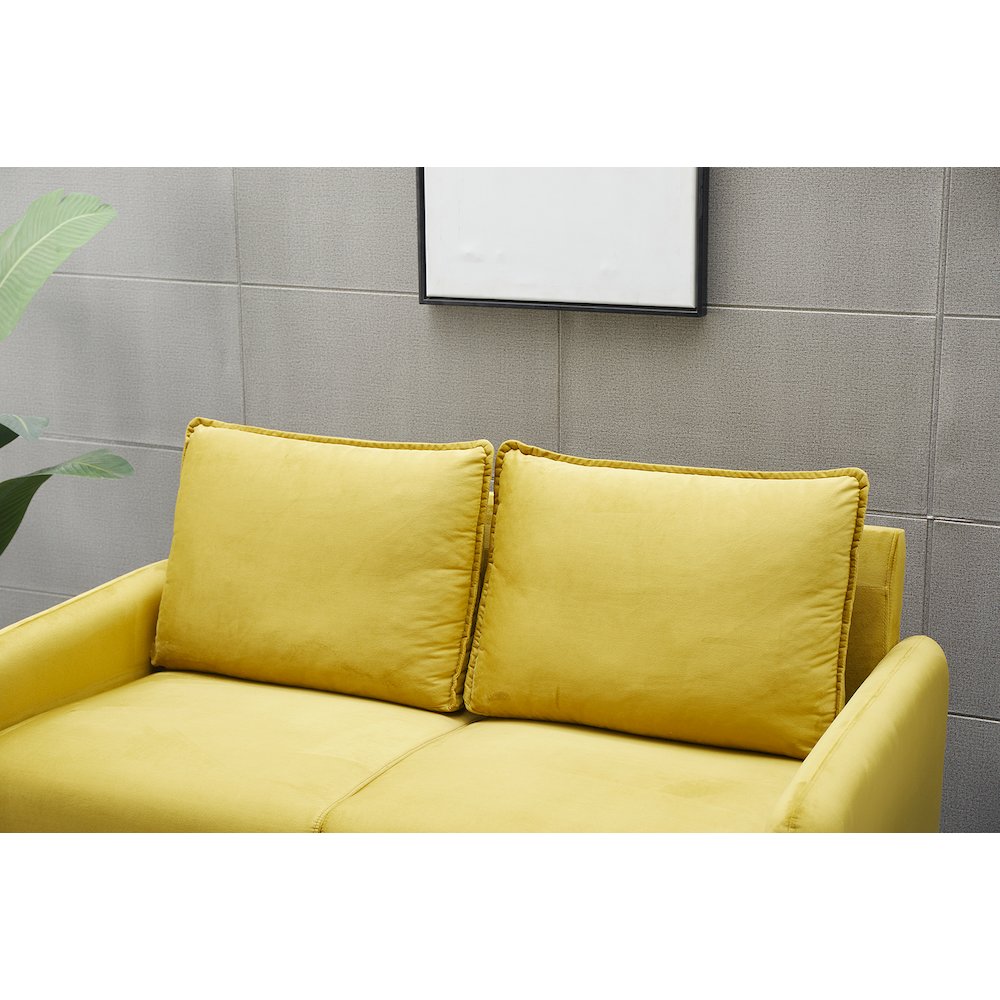 Jadier Velvet Living Room Loveseat. Picture 10