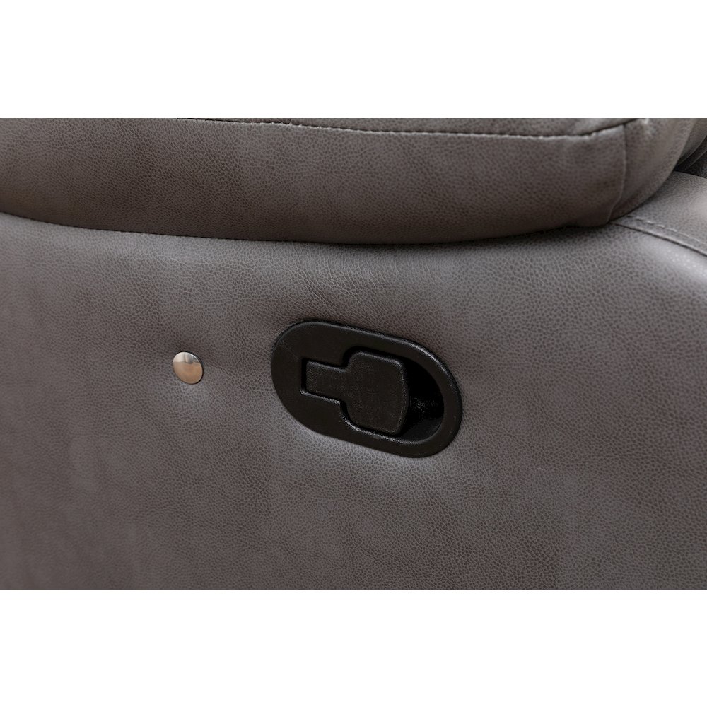 Donivi LED Faux Leather Reclining Sectional. Picture 6