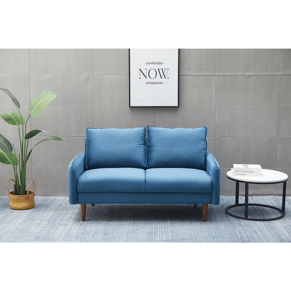 Jadier Velvet Living Room Loveseat. Picture 1