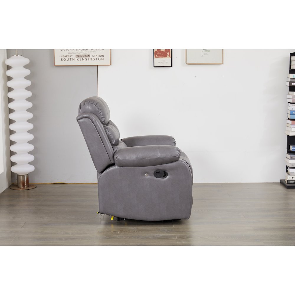 Luxury Faux Leather Recliner Chair with LED Lights. Picture 3