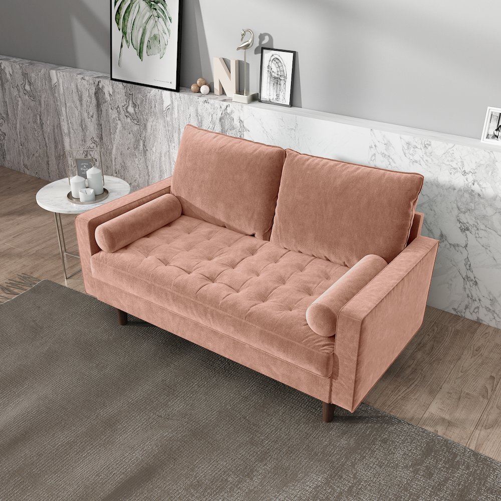 Mierei Square Arm Living Room Loveseat. Picture 5