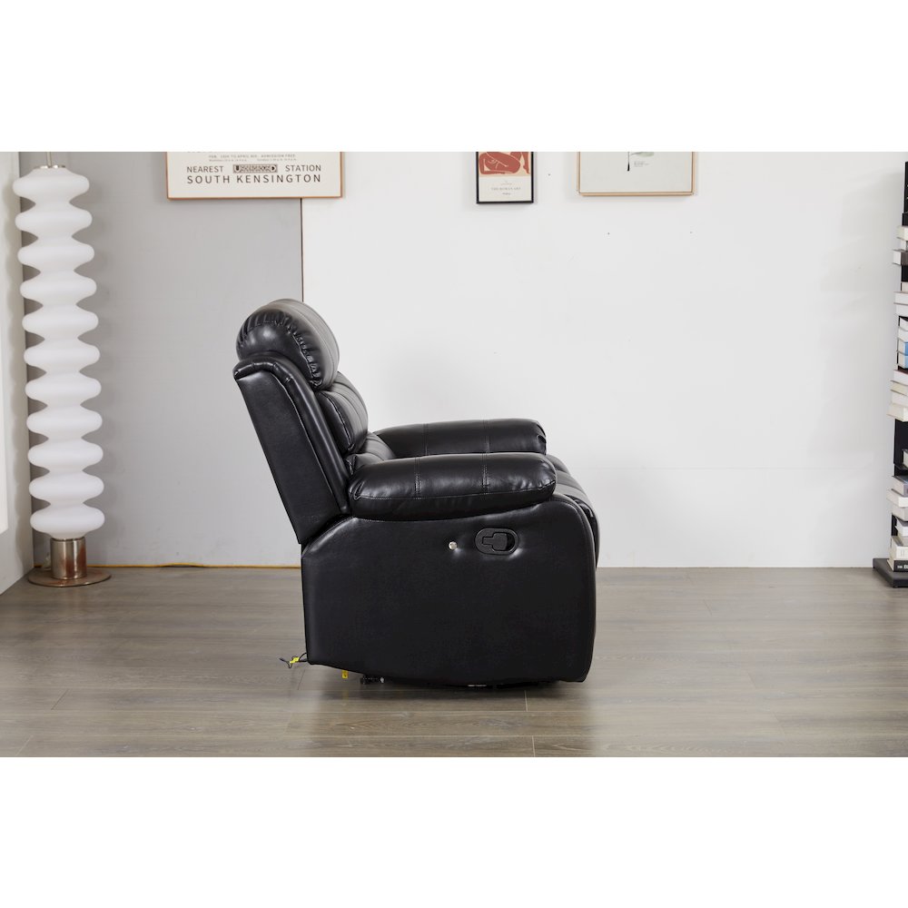 Luxury Faux Leather Recliner Chair with LED Lights. Picture 3