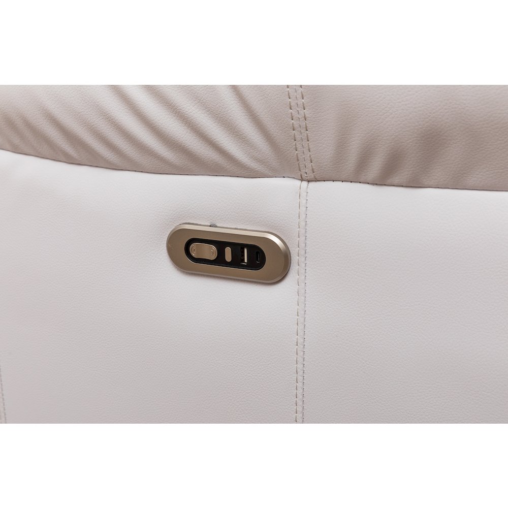 Raonne 3 - Piece Vegan Leather Power Reclining Sectional. Picture 10