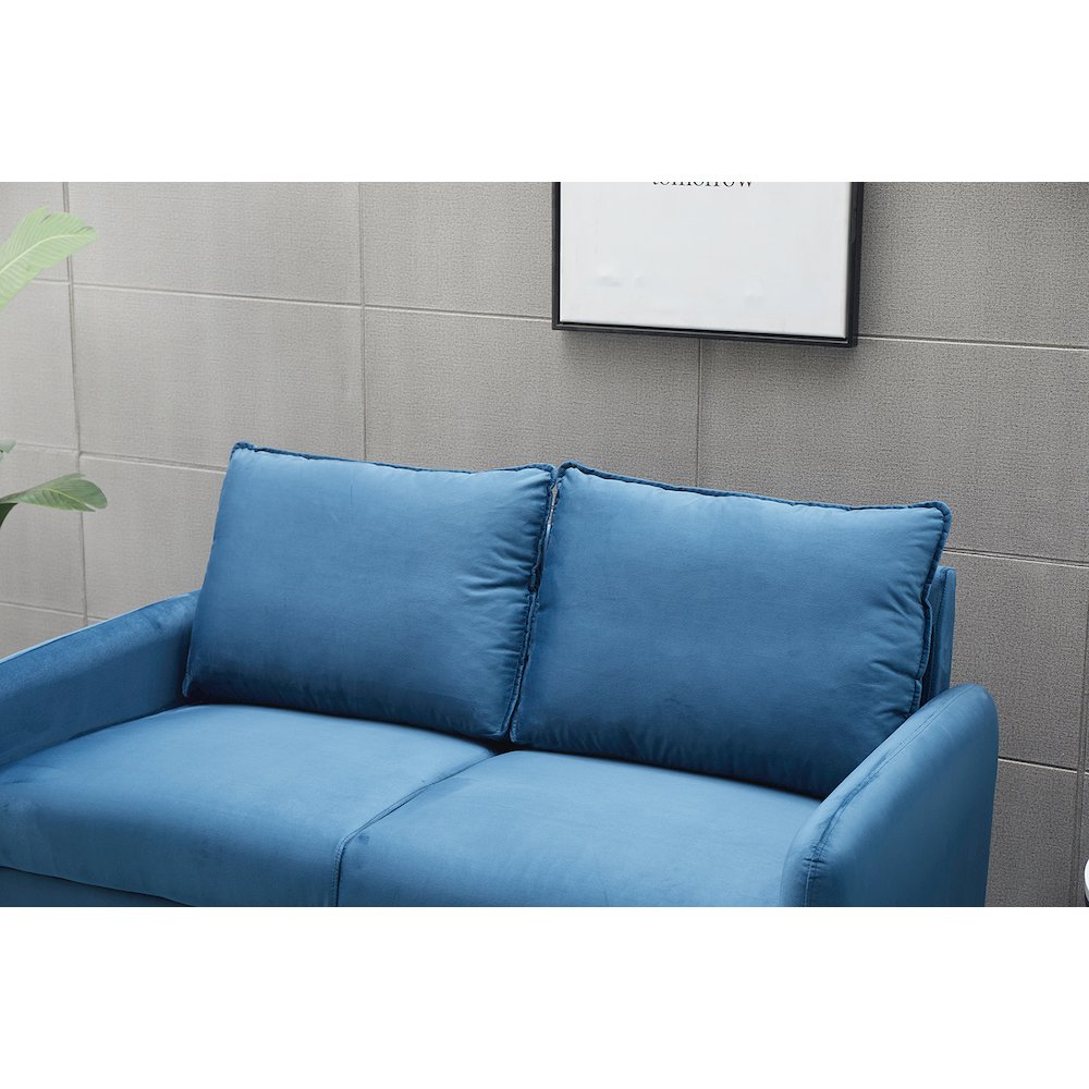 Jadier Velvet Living Room Loveseat. Picture 5