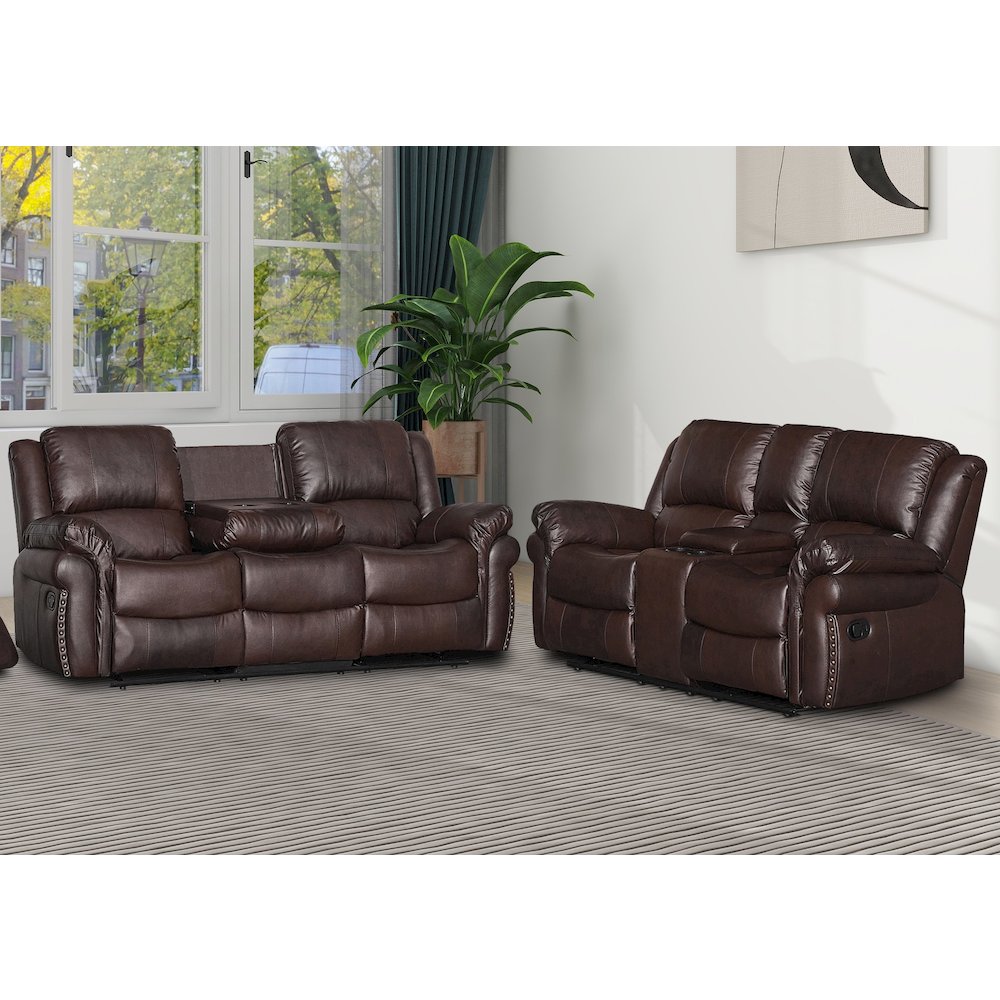 Dontiavion 2-Piece Faux Leather Living Room Set. Picture 2