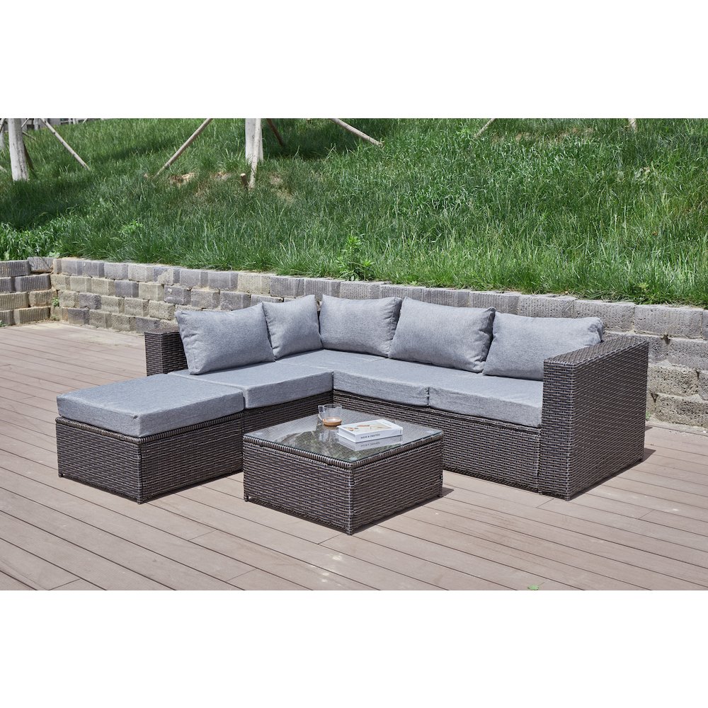 Nazimi 86'' Outdoor Patio Sectional. Picture 10