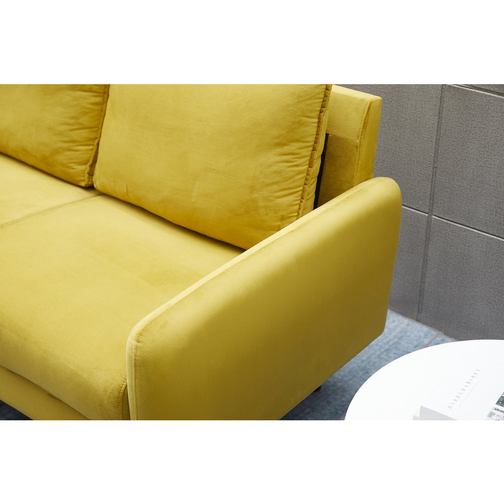 Jadier Velvet Living Room Loveseat. Picture 8