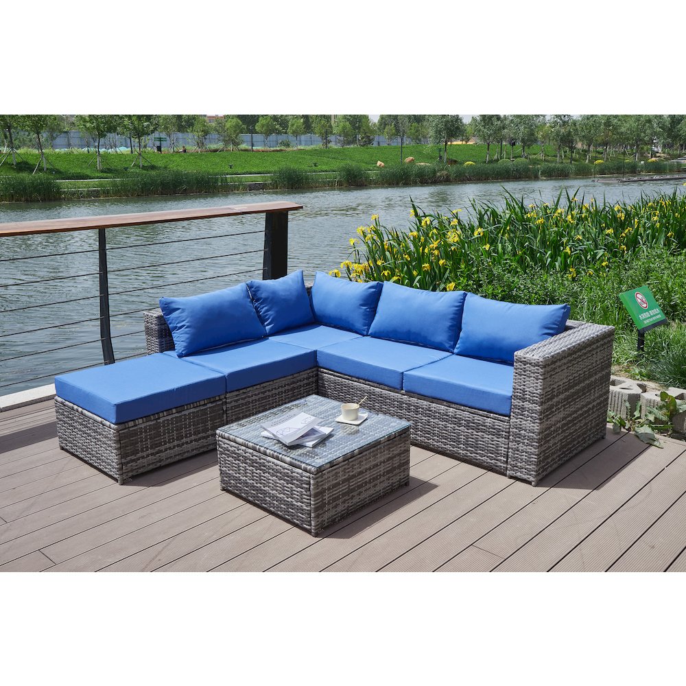Nazimi 86'' Outdoor Patio Sectional. Picture 8