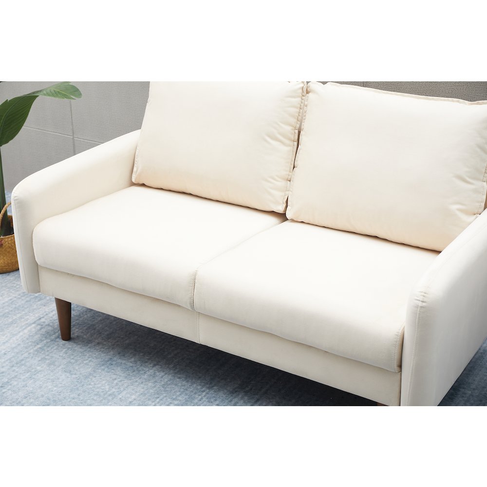 Jadier Velvet Living Room Loveseat. Picture 6
