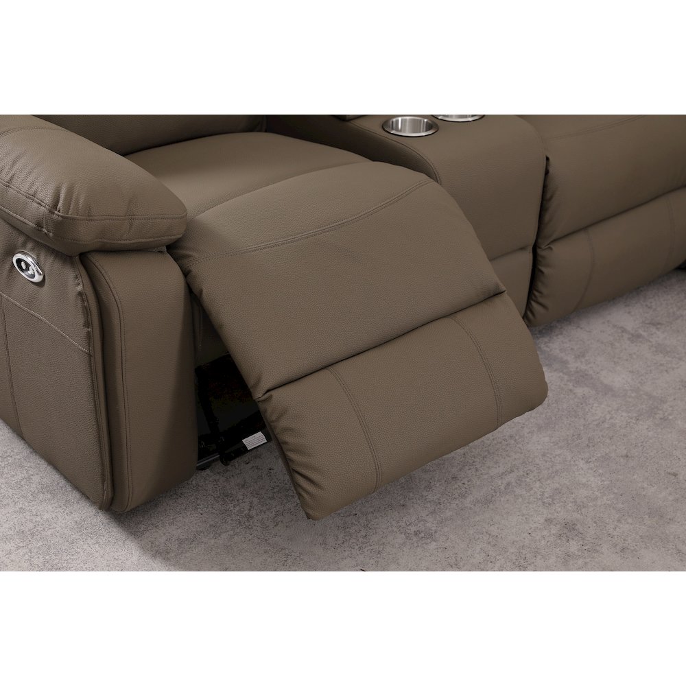 Modern Reclining Sectional Sofa with Cup Holders & Storage. Picture 7