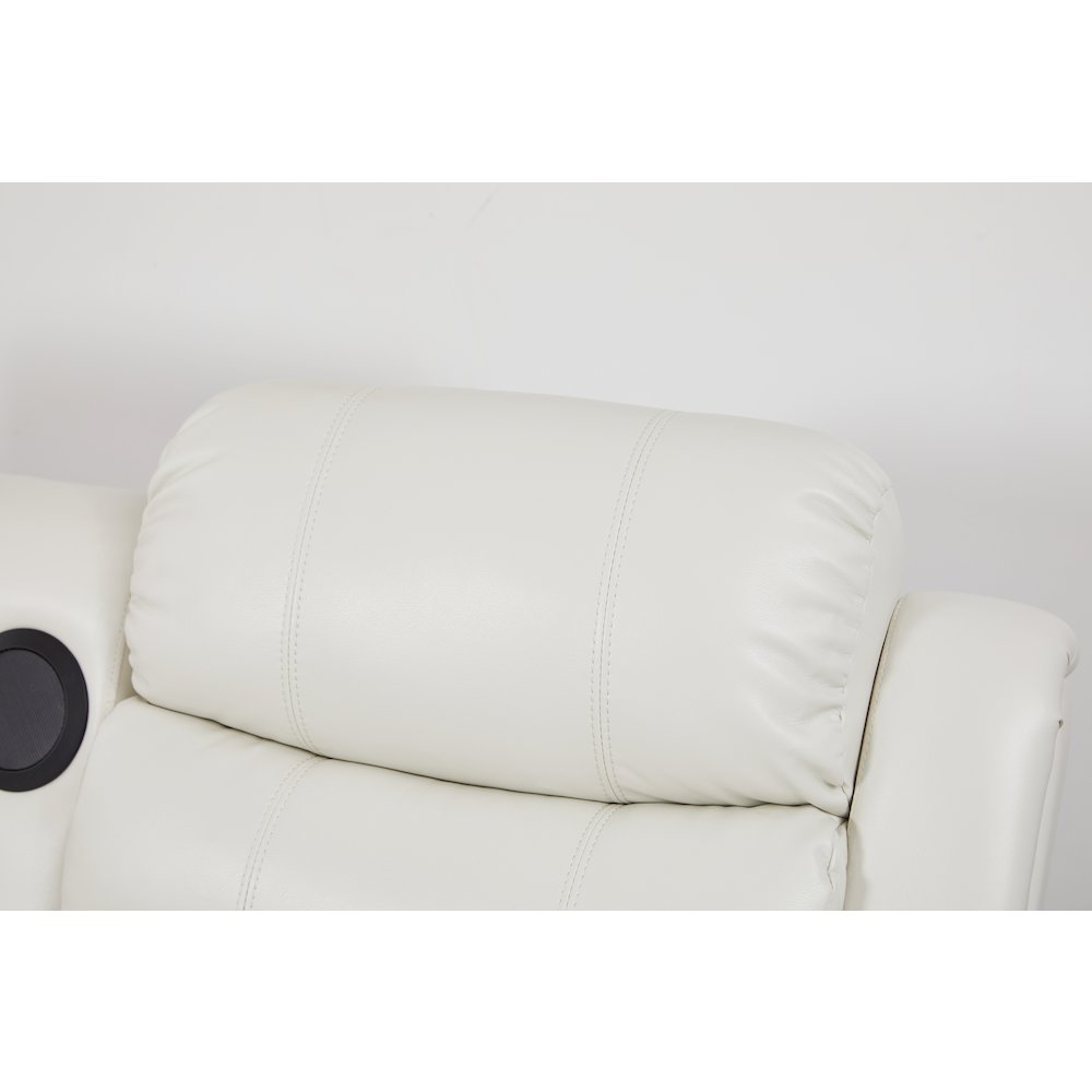 Faux Leather Manual Reclining Sofa Set – Three-Piece Home Theater Seating. Picture 5