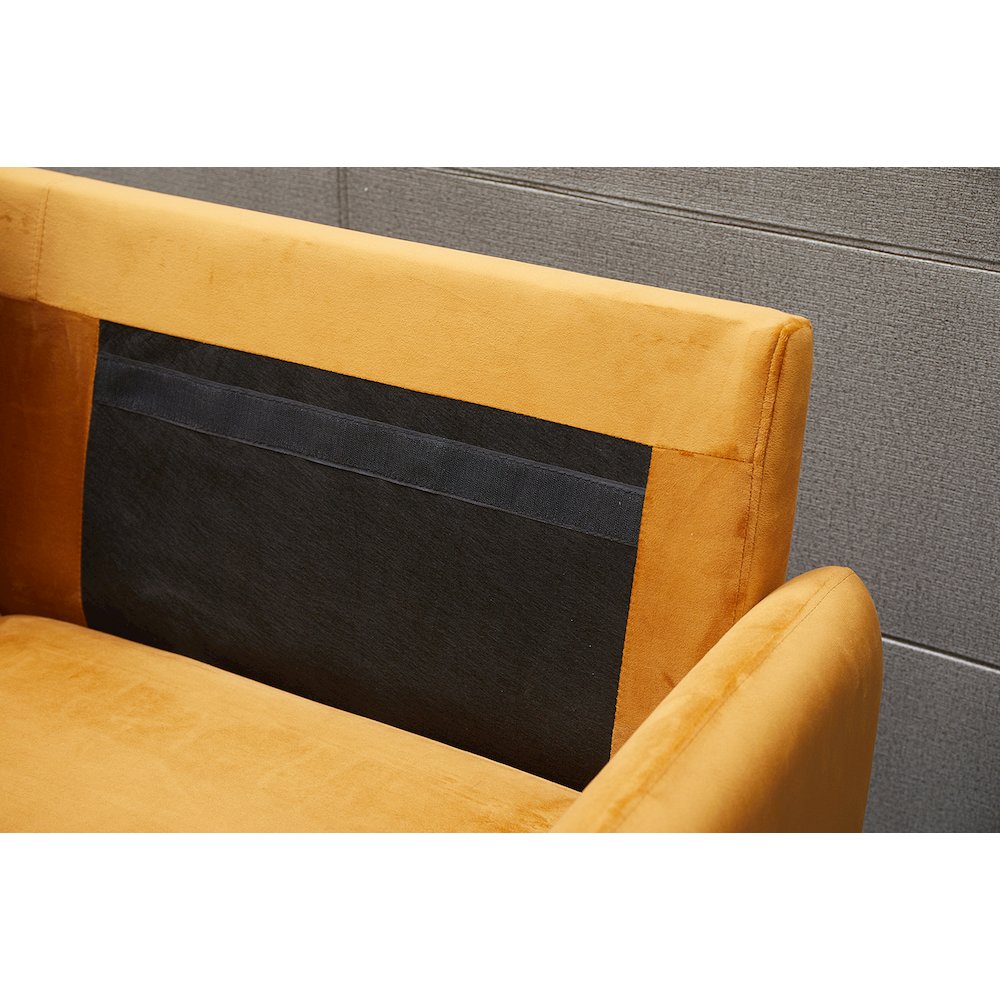 Jadier Velvet Living Room Sofa. Picture 6