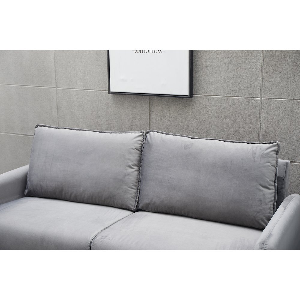 Jadier Velvet Living Room Sofa. Picture 5