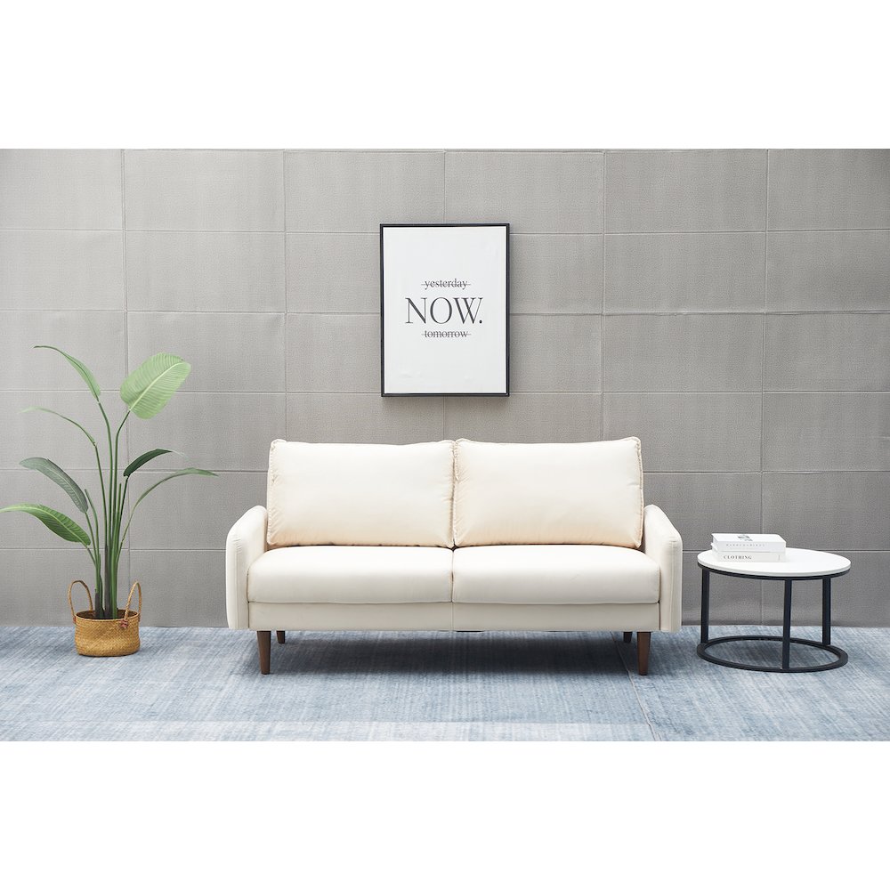 Jadier Velvet Living Room Sofa. Picture 4