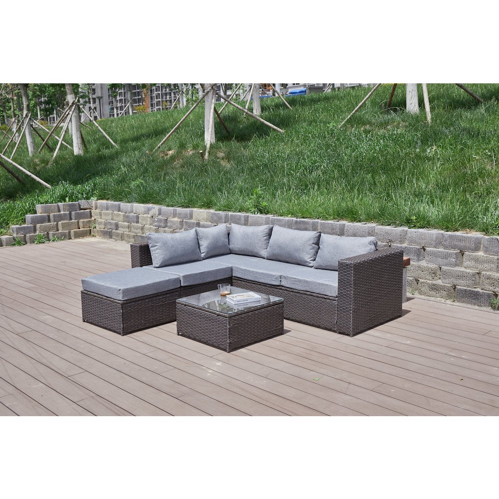 Nazimi 86'' Outdoor Patio Sectional. Picture 8