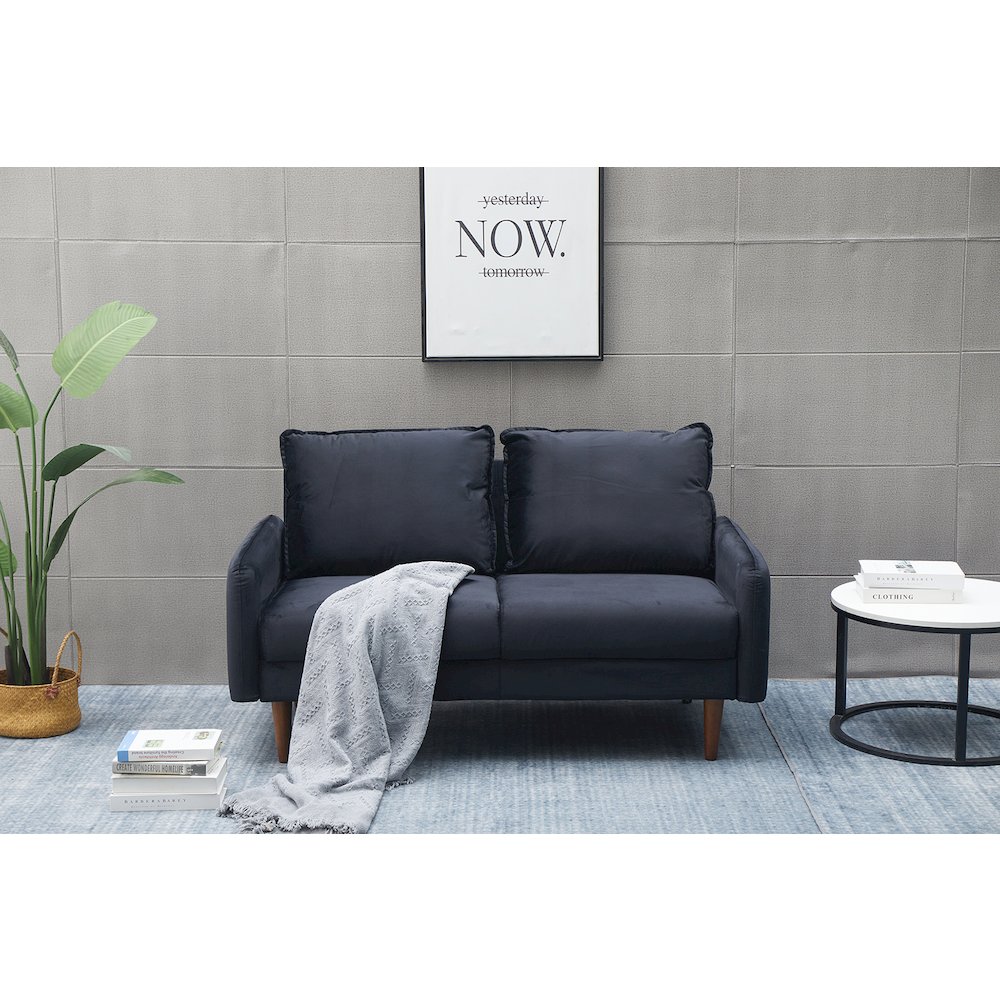 Jadier Velvet Living Room Loveseat. Picture 2